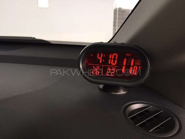 Digital Car clock Inside Outside Thermometer Meter Voltmete Image-1
