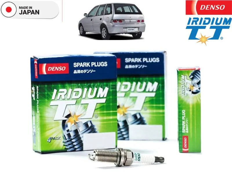 Suzuki Cultus 2007-2017 Denso Iridium Twin Tip Spark Plugs 4 Pieces - Made in Japan Image-1