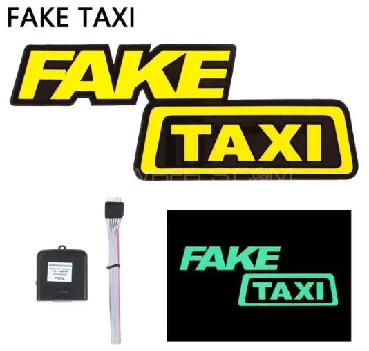 TAXI LED Car Window Sticker Windshield Electric Safety Decal Decoration Sticker Auto 1 Pc Image-1