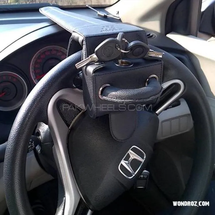 Car Steering wheel leather lock steering lock Anti Theft Car Lock Image-1