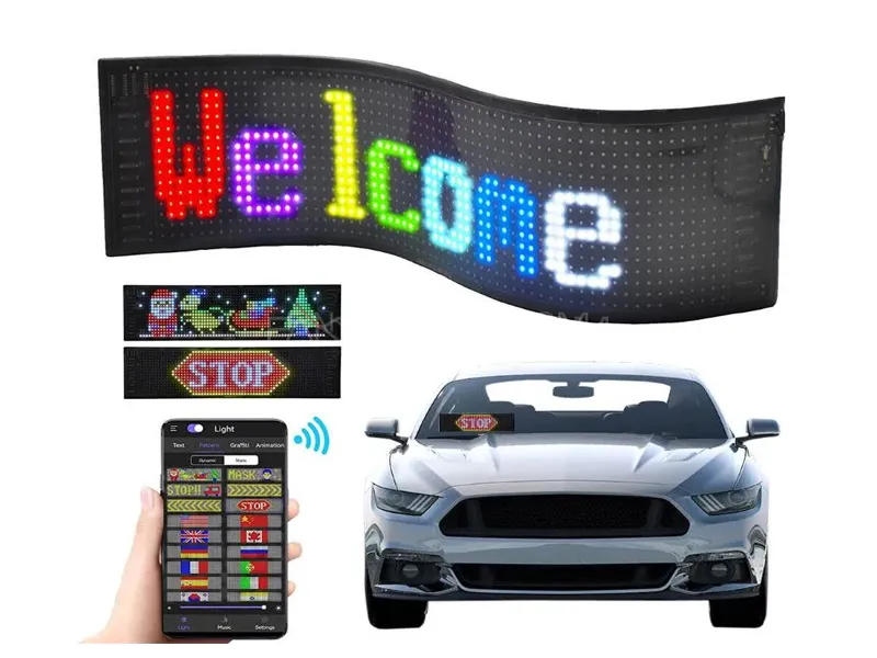 Emoji Car LED Display Screen Art Interactive Digital Frame Bluetooth APP Controlled Sign 1 Pc Image-1