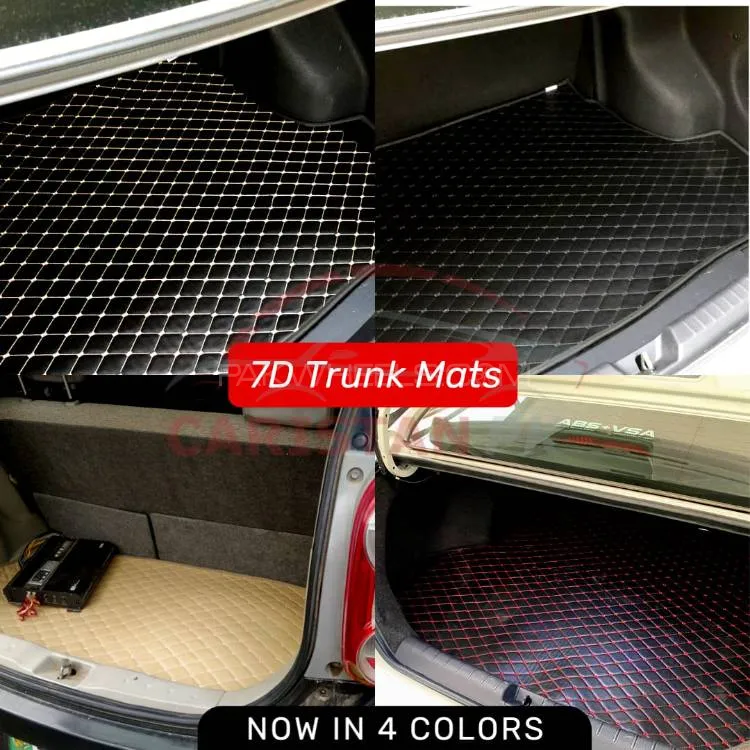 Flat Style Diamond Stitch Trunk Mats Available For Almost All Cars Image-1