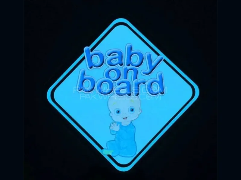BABY ON BOARD LED Car Window Sticker Windshield Electric Safety Decal Decoration Sticker Auto 1 Pc Image-1