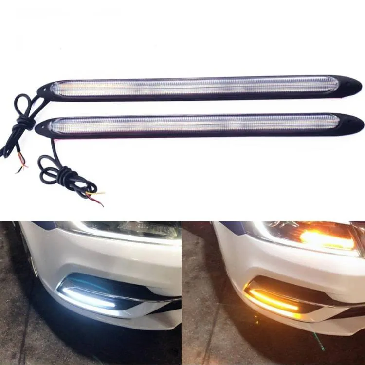 Universal DRL LED Headlight Strip 14-inch Light Daytime Running Turn Signal Lamp 2 Pcs Set Universal DRL LED Headlight Strip 14-inch Light Daytime Running Turn Signal Lamp 2 Pcs Set Image-3