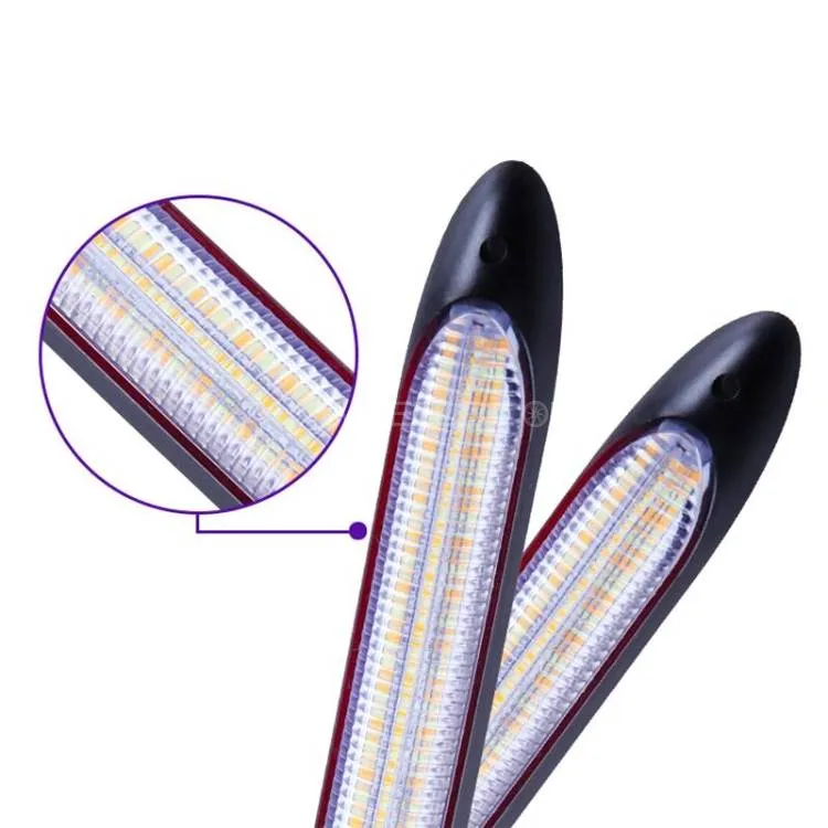 Universal DRL LED Headlight Strip 14-inch Light Daytime Running Turn Signal Lamp 2 Pcs Set Universal DRL LED Headlight Strip 14-inch Light Daytime Running Turn Signal Lamp 2 Pcs Set Image-6