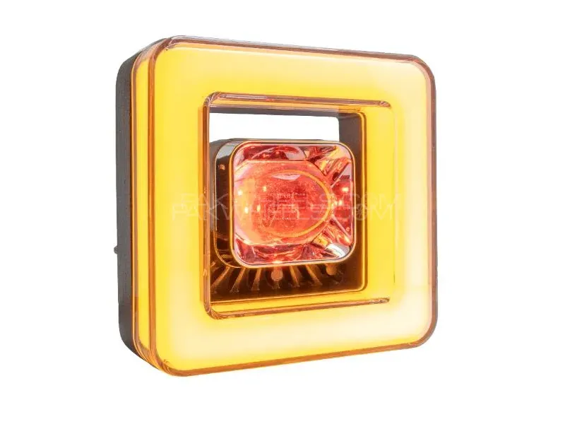Square Led Extra Light 20w Red Demon Eye 4 Functions 1 Pc