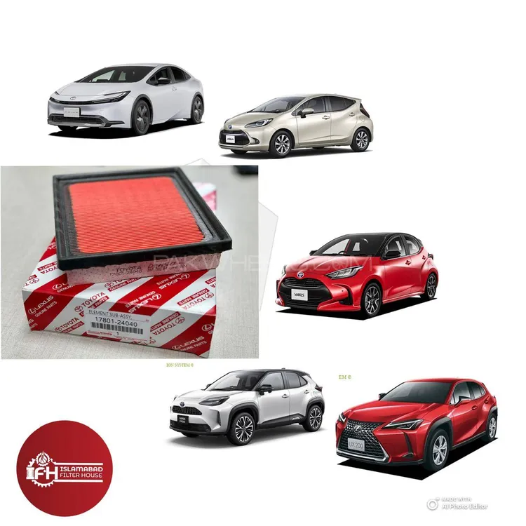Toyota Prius, Yaris, Yaris Cross Hybrid, Aqua Air Filter Image-1