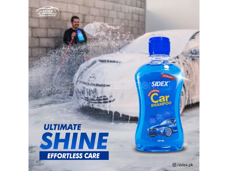 Sidex Car Shampoo - Wash And Wax Car Shampoo - High Foaming 250ml