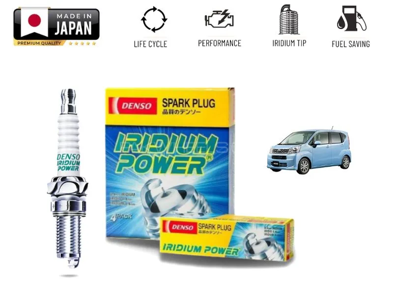 Daihatsu Move 2014-2024 Denso Iridium Spark Plug - 3 Pieces Made in Japan Image-1