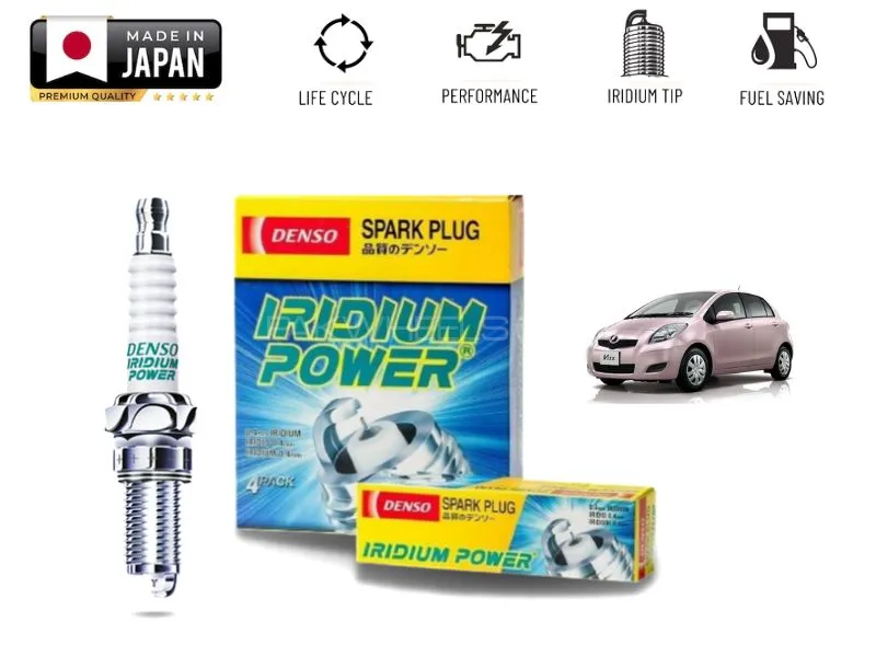 Toyota Vitz 2005-2010 Denso Iridium Spark Plugs - 3 Pieces​ Made In Japan Image-1