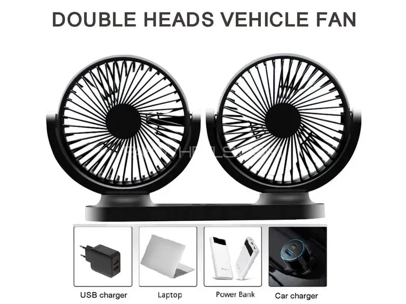 Universal USB Mini Electric Car Fan Low Noise Summer Car Air Conditioner 360 Degree Rotating Cooling