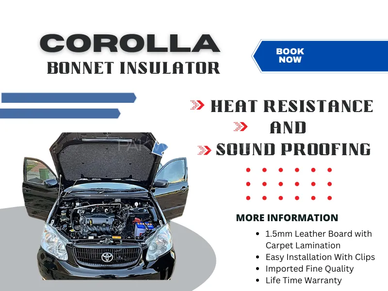 Toyata Corolla 2003-07 | Bonnet Insulator For Heat Resistance & Sound Proffing