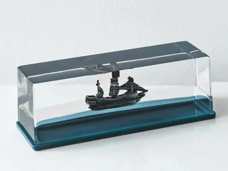 Unsinkable Black Pearl Pirate Ship | Pirates of Caribbean Ship Floating Decoration | Car Decoration Image-1