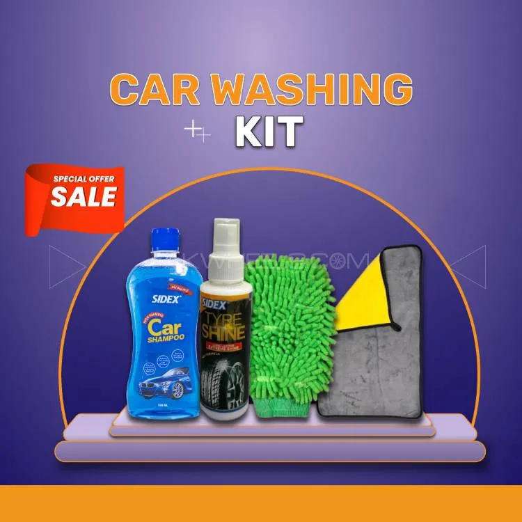 All In One Car Washing Kit - Pack Of 4 Image-1