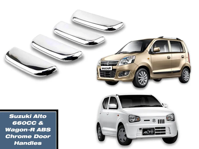 Chrome Door Handle Covers for Suzuki Alto 660CC - 4 Pcs | Suzuki Alto 660CC, Wagon R Door Handle