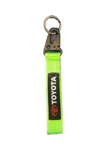 Green Toyota  Logo Key Chain Premium Quanlity Strap Key Chain Image-1