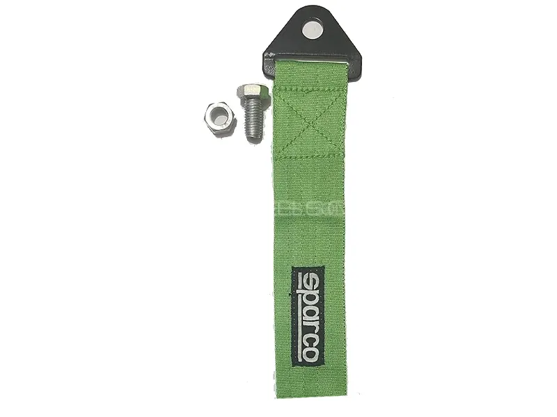 Universal Green Tow Belt Strap Premium Front & Rear Tow Strap/Tow Hook Towing Belt 1 Pc Image-1