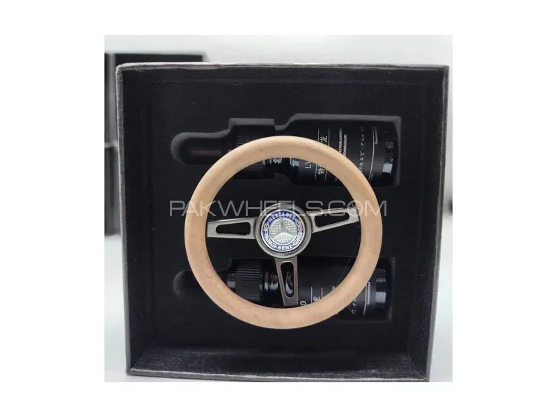 Mercedes Mini Steering Wheel Car perfume Long lasting Fragrance For AC Grill Circle Shape Air  Image-1