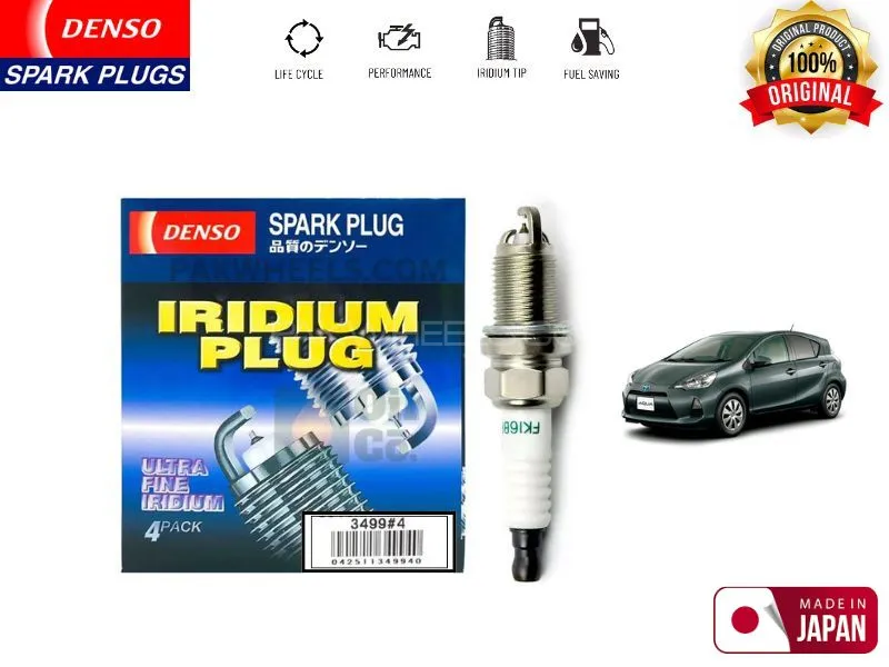 Toyota Aqua 2011-2014 Denso Original Spark Plugs | FK16BR-AL8 | 1 Pcs Image-1