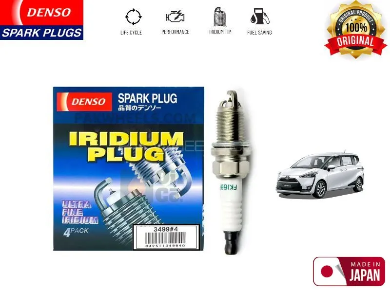 Toyota Sienta 2015-2022 Denso Original Spark Plugs | FK16BRAL8 | 1 Pcs Image-1