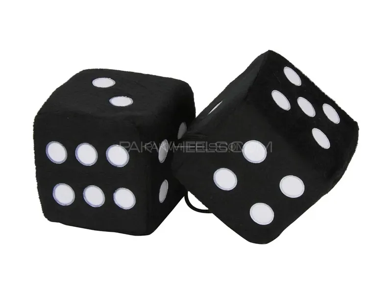   Soft Plush Car Decorative Dice Hanging 2pcs Image-1