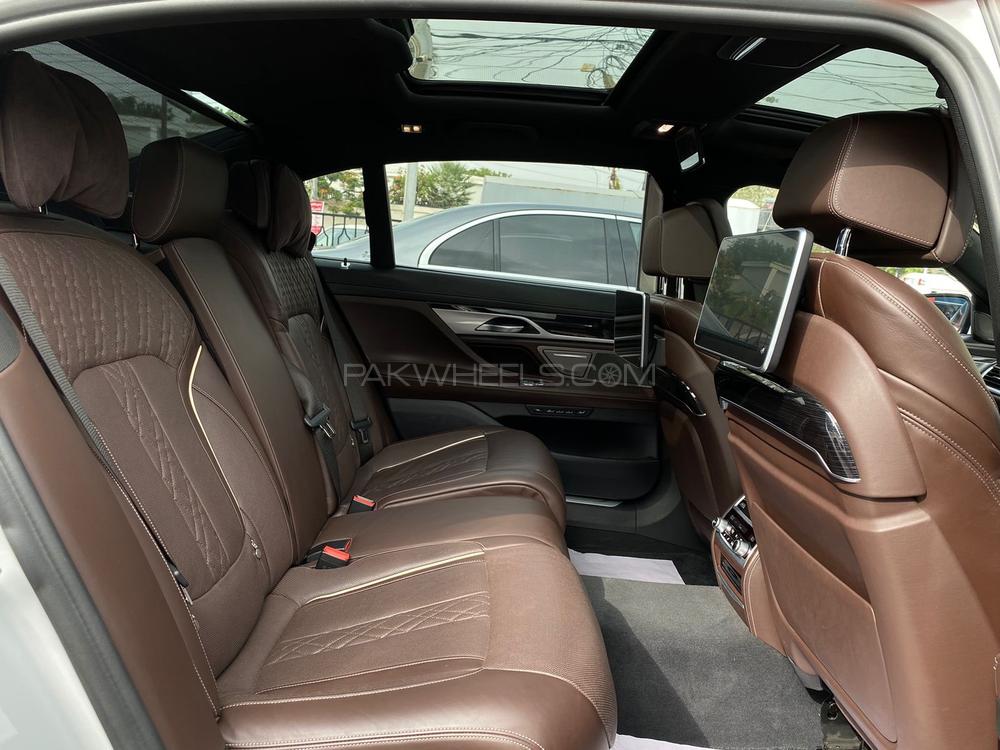 Make: BMW 740 Le 
Active Hybrid, long wheel base
M Sports package 
Manufacturing year: 2018
Mileage: 25,000 km
Registered: 2022
Mocha interior

Noticeable options:
*Panoramic glass sunroof with Sky lounge 
*Rear seating pack executive lounge
*BMW laser lights
*Harman/kardon sound system
*Privacy glass
*BMW live cockpit professional 
*Soft close doors
*Wireless charger 
*Paddle shifters
*Rear entertainment
*Ambient lights
*Ventilated seats
*Electric memory seats
*Airmatic suspension
*Rear tablet
*20" alloy wheels
*Gesture control

Calling and Visiting Hours

Monday to Saturday

11:00 AM to 7:00 PM