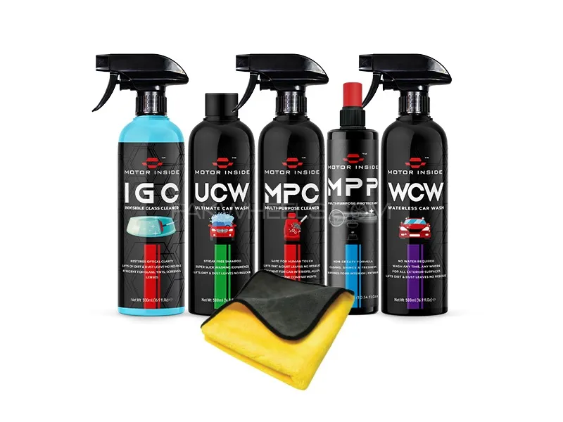 Car Care Kit 6 in 1 MPC-UCW-IGC-WCW-MPP-Microfiber Towel 600 GSM 