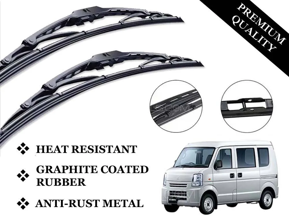 Suzuki Every Wiper Blades | Metal Type | Premium Quality | Anti-Rust | Graphite Coated Image-1