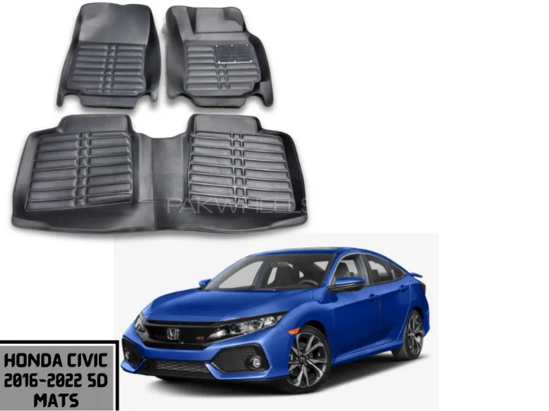 Premium Quality Customized 5D Car Floor Mats for Honda Civic 2016-2022 | Best Quality 5D Car Mats