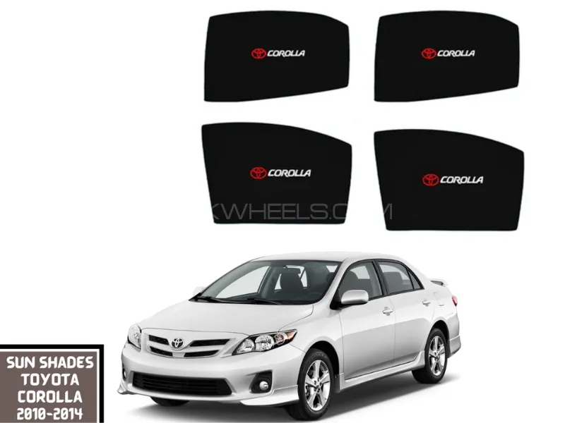High Quality Toyota Corolla 2010-2014 Car Window shades | Sun shades fabric | Car black sun shades Image-1
