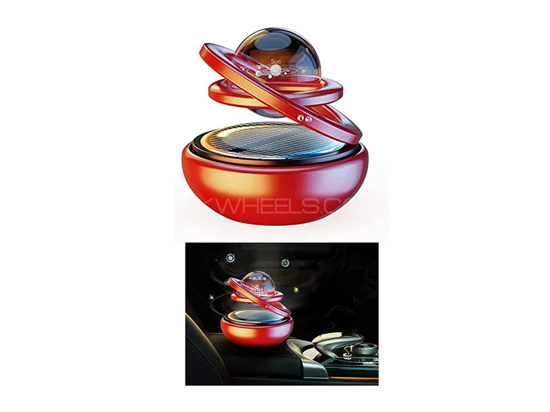 360° Rotating Car Perfume Galaxy Solar Fragrance Image-1