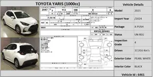 Toyota Yaris 2021 for Sale