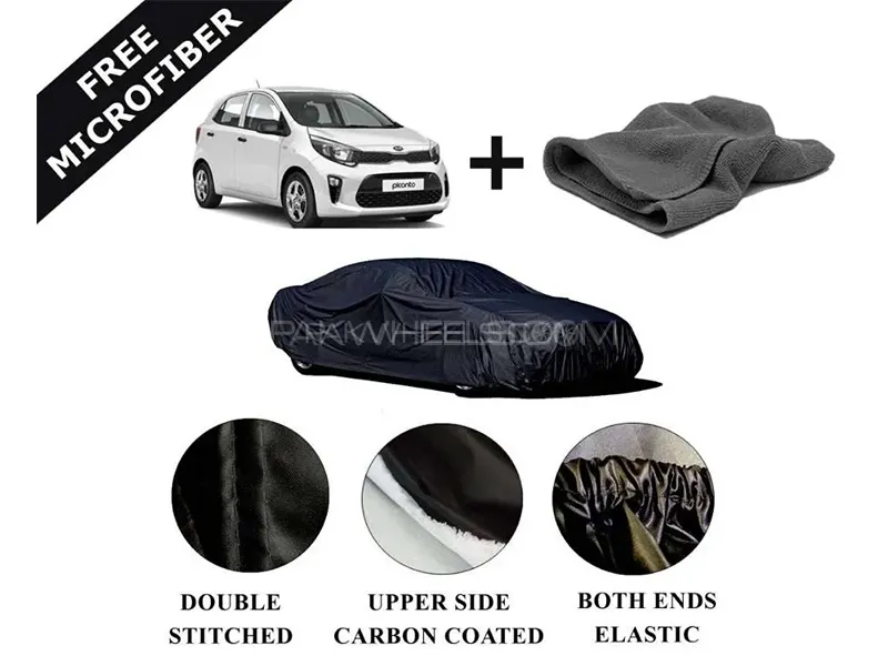 Kia Picanto 2019-2024 Carbon Coated Top Cover With Free Microfiber | Water Proof | Heat Proof