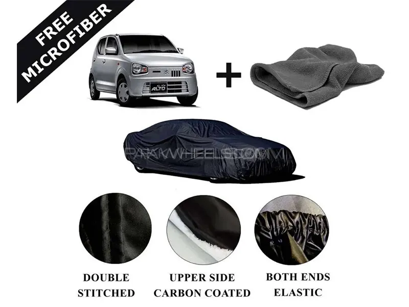 Suzuki Alto 2019 - 2024 Carbon Coated Top Cover With Free Microfiber | Water Proof | Heat Proof Image-1