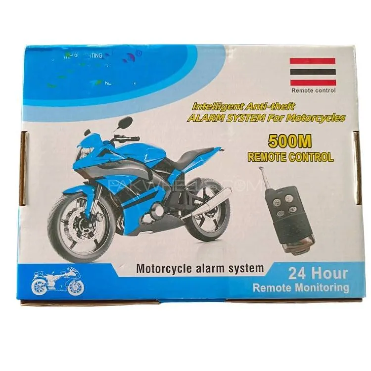 HJG Motorcycle - Bike Security Alarm System With Antenna Remote Image-1