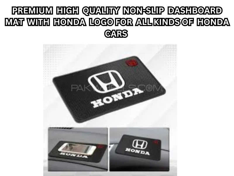 Premium High-Quality Non-Slip Dashboard Mat with Honda Logo for All Kinds of Honda Cars Image-1