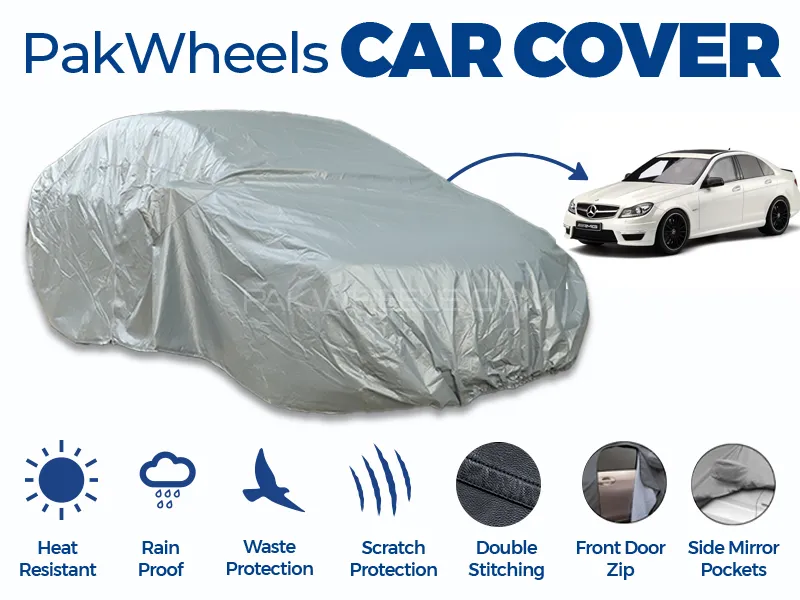 PakWheels Top Cover For Mercedes C Double Stitched PVC Cotton Image-1