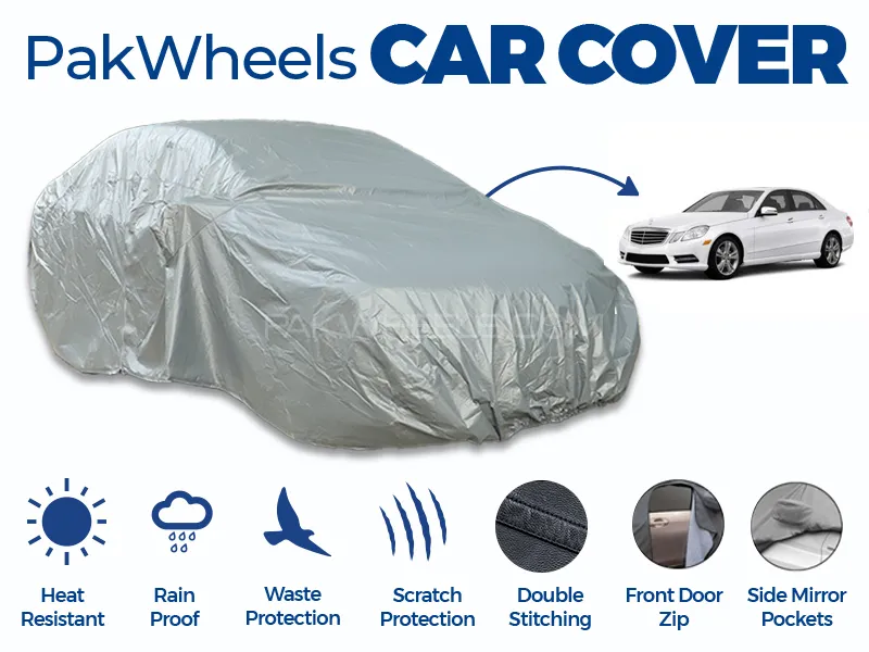 PakWheels Top Cover For Mercedes E Double Stitched PVC Cotton Image-1