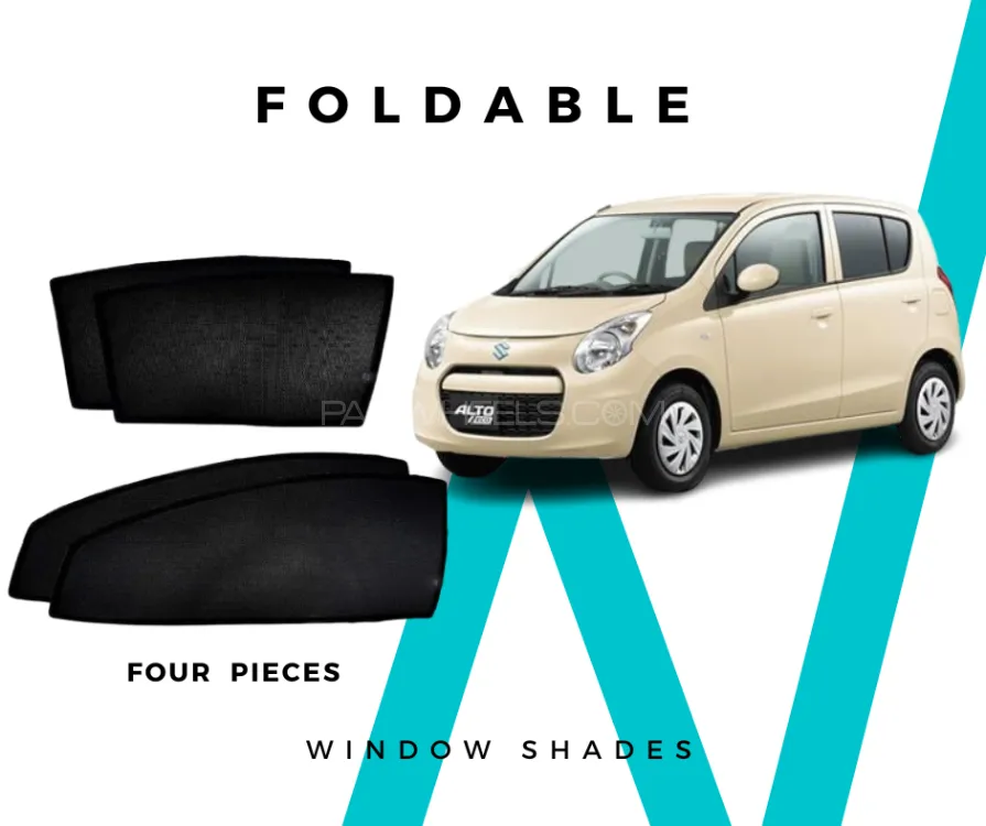 Suzuki Alto 2009-2014 Sun Shades - Window Shades - 4 Pcs - Black Image-1