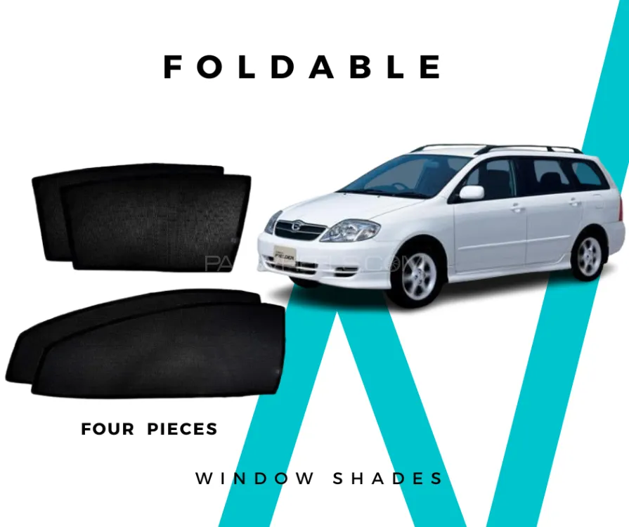 Toyota Fielder 2006-2012 Sun Shades - Window Shades - 4 Pcs - Black