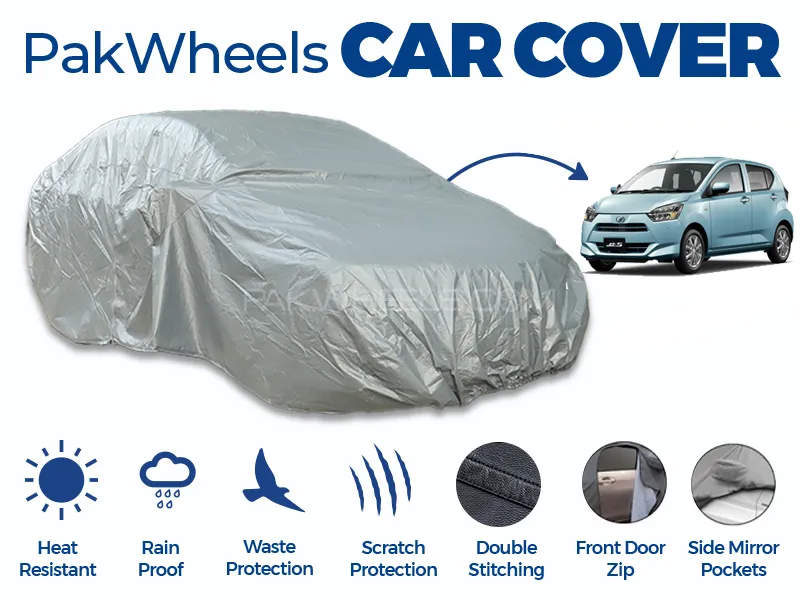 PakWheels Top Cover For Mira Double Stitched PVC Cotton Image-1