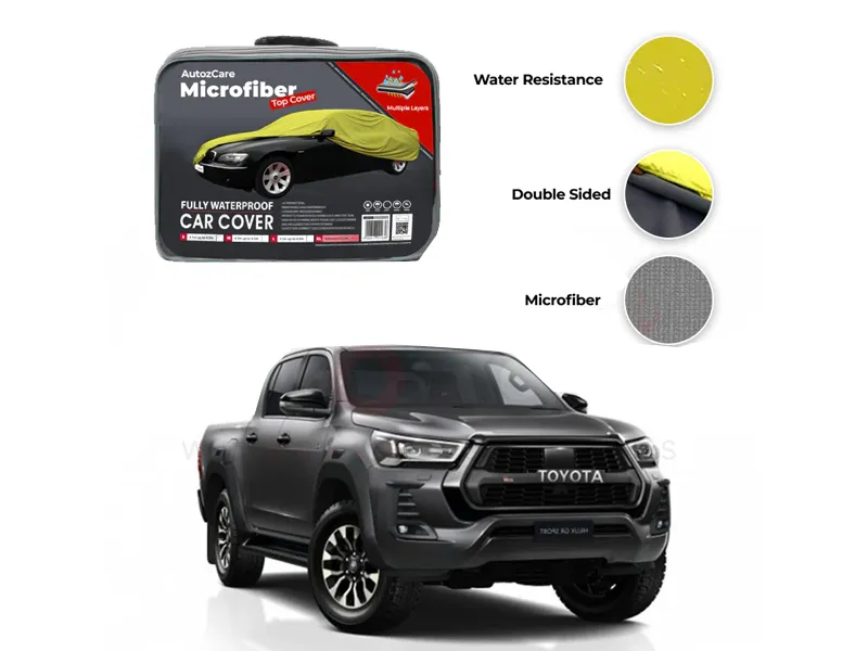 Toyota Hilux Revo Microfiber Car Top Cover - Model 2016-2022 Image-1