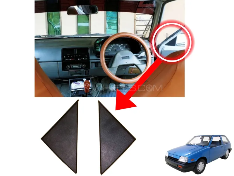Suzuki  Khyber Mirror Cover| 2 Pieces | Inner Side Mirror Plate  / Samosa Image-1