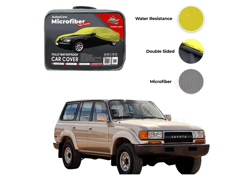 Toyota Land Cruiser Microfiber Car Top Cover - Model 1990-1998 Image-1