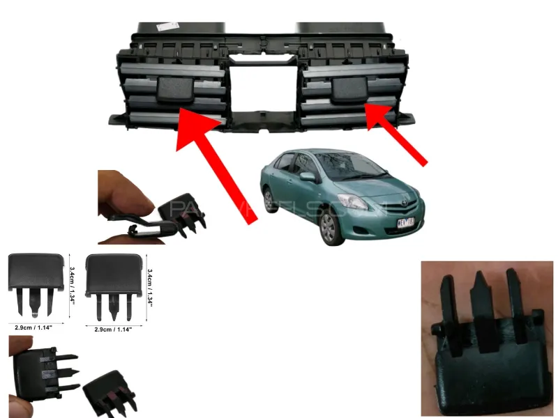 Toyota Corolla 2009- 2014 A/C Knobs | 2 Pieces | A/C Clips Image-1