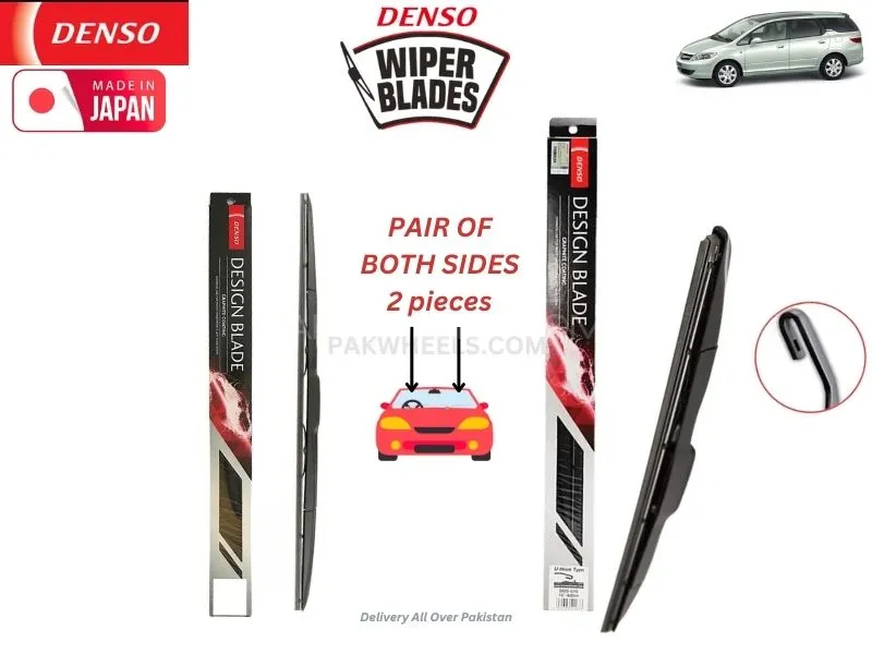 Honda Airwave 2005-2008 Denso Wiper Blade Set - Made in Japan Image-1