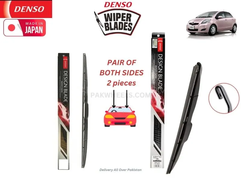 Toyota Vitz 2005-2010 Denso Wiper Blade Set - Made in Japan Image-1