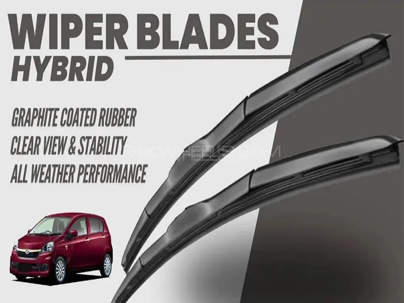 Daihatsu Mira 2013 - 2017 Wiper Blades | Hybrid Type | Graphite Coated Rubber Image-1