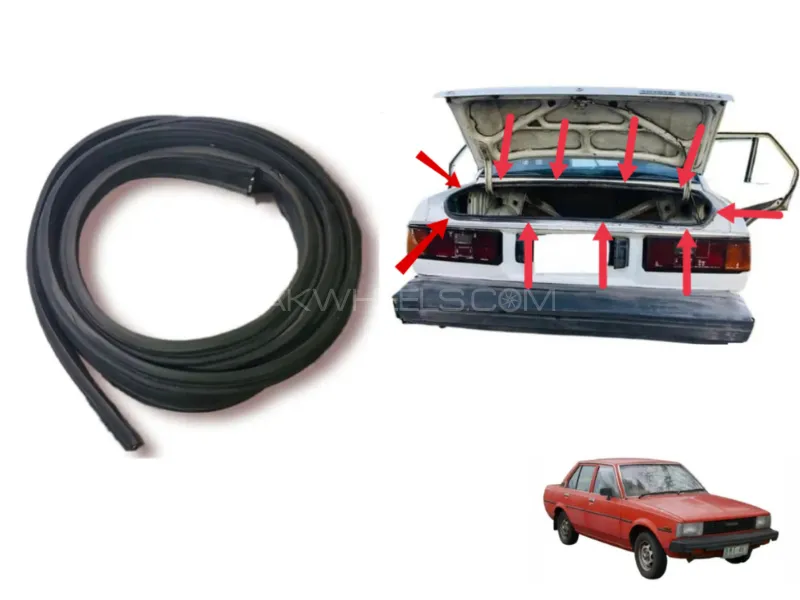 Toyota Corolla 1982 KE-70 Trunk Channel Rubber | Diggi Channel Rubber | 1 Pcs Image-1
