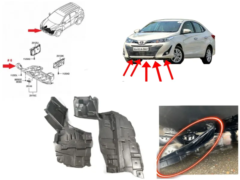 Toyota Yaris 2020-2024 Engine Shield | 2 Pcs Image-1